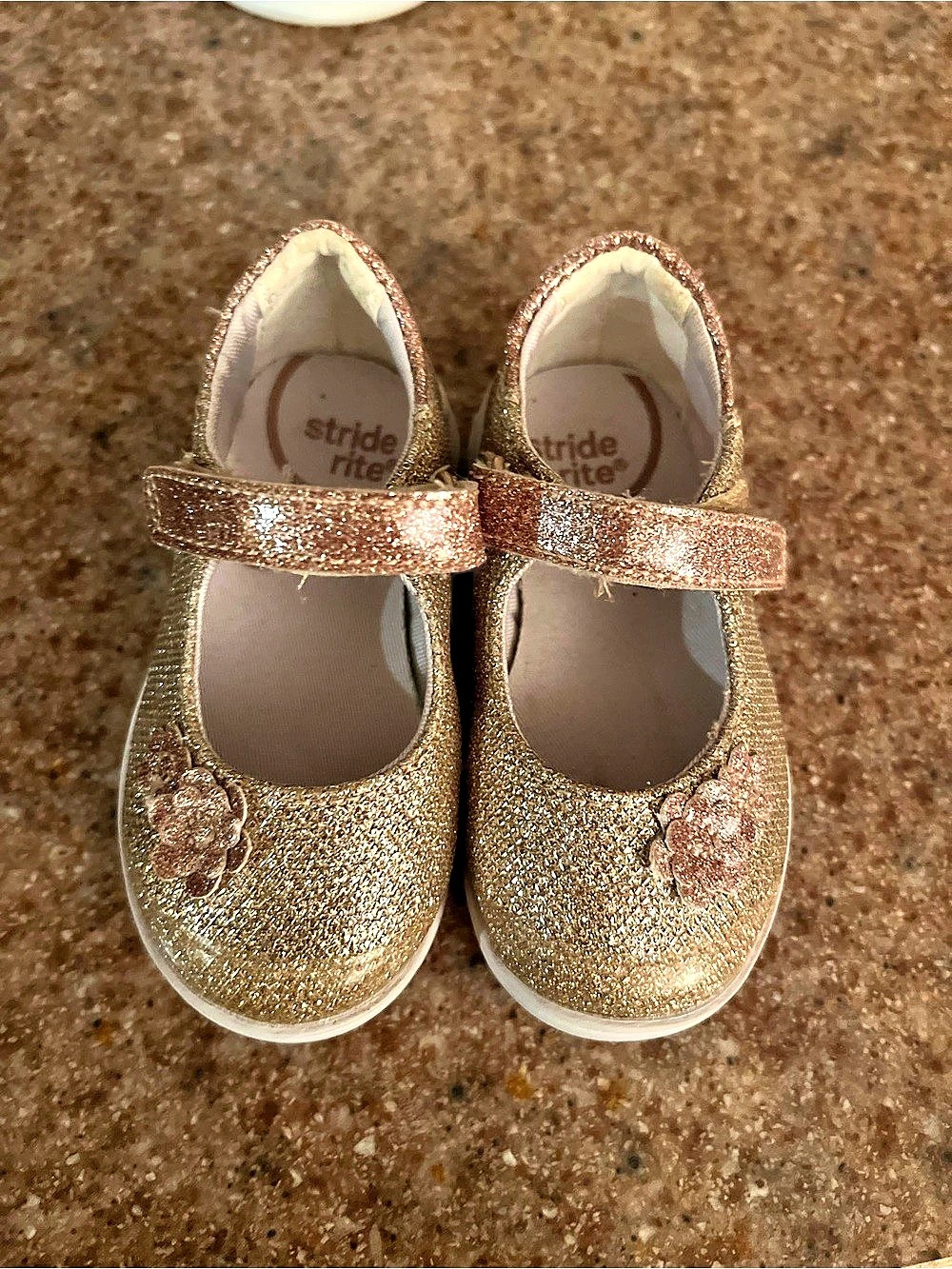 Stride Rite Holly Girls Gold Mary Jane Shoes US 5W